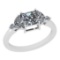 1.15 Ctw SI2/I1 Diamond 14K White Gold Ring
