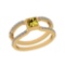 0.56 Ctw SI2/I1 Citrine And Diamond 14K Yellow Gold Ring