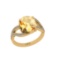 5.78 Ctw SI2/I1 Citrine And Diamond 14K White Gold Engagement Halo Ring