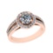 1.41 Ctw VS/SI1 Diamond 14K Rose Gold Engagement Halo Ring