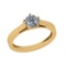 CERTIFIED 0.9 CTW K/SI1 ROUND (LAB GROWN IGI Certified DIAMOND SOLITAIRE RING ) IN 14K YELLOW GOLD