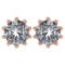 CERTIFIED 1.5 CTW ROUND E/VS2 DIAMOND (LAB GROWN IGI Certified DIAMOND SOLITAIRE EARRINGS ) IN 14K Y