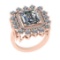 3.10 Ctw VS/SI1 Diamond 14K Rose Gold Engagement Halo Ring