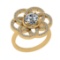 1.82 Ctw VS/SI1 Diamond 14K Yellow Gold Engagement Halo Ring