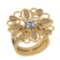 1.42 CtwVS/SI1 Diamond 14K Yellow Gold Vintage Style Ring