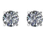 CERTIFIED 0.7 CTW ROUND D/VS2 DIAMOND (LAB GROWN IGI Certified DIAMOND SOLITAIRE EARRINGS ) IN 14K Y