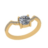 1.12 Ctw SI2/I1 Diamond 14K Yellow Gold Ring