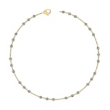 Certified 0.90 Ctw SI2/I1 Diamond 14K Yellow Gold Yard Necklace