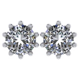CERTIFIED 1.28 CTW ROUND H/VVS1 DIAMOND (LAB GROWN IGI Certified DIAMOND SOLITAIRE EARRINGS ) IN 14K