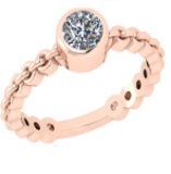 CERTIFIED 1 CTW D/VS1 ROUND (LAB GROWN IGI Certified DIAMOND SOLITAIRE RING ) IN 14K YELLOW GOLD