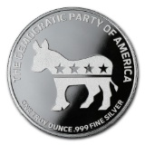 1 oz Silver Bullion Democratic Party Round