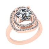 1.65 Ctw VS/SI1 Diamond 14K Rose Gold Engagement Ring