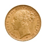 Great Britain Gold Sovereign 1871-1885 Young Head