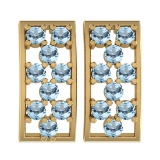 1.25 Ctw Blue Topaz 14K Yellow Gold Stud Earrings