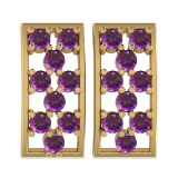 1.25 Ctw Amethyst 14K Rose Gold Stud Earrings