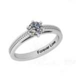 CERTIFIED 1.05 CTW E/SI2 ROUND (LAB GROWN IGI Certified DIAMOND SOLITAIRE RING ) IN 14K YELLOW GOLD