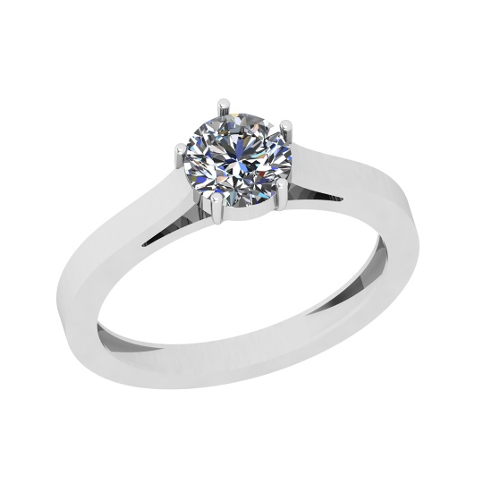 CERTIFIED 0.7 CTW E/VS1 ROUND (LAB GROWN IGI Certified DIAMOND SOLITAIRE RING ) IN 14K YELLOW GOLD