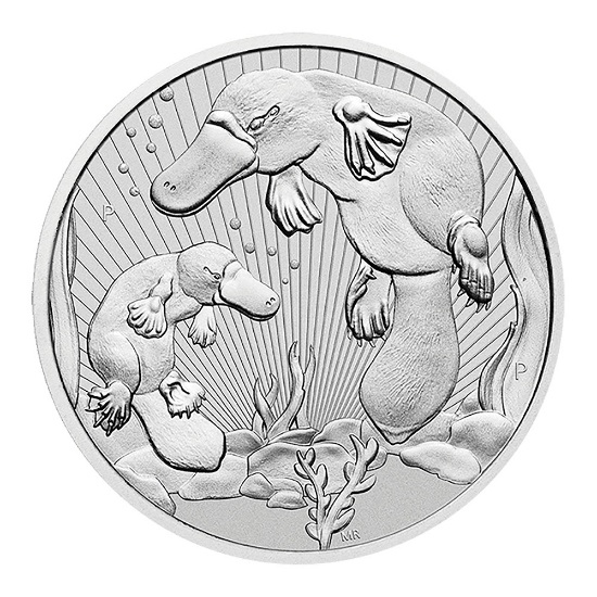 2021 2oz Silver Australian Piedfort Platypus .9999 Fine