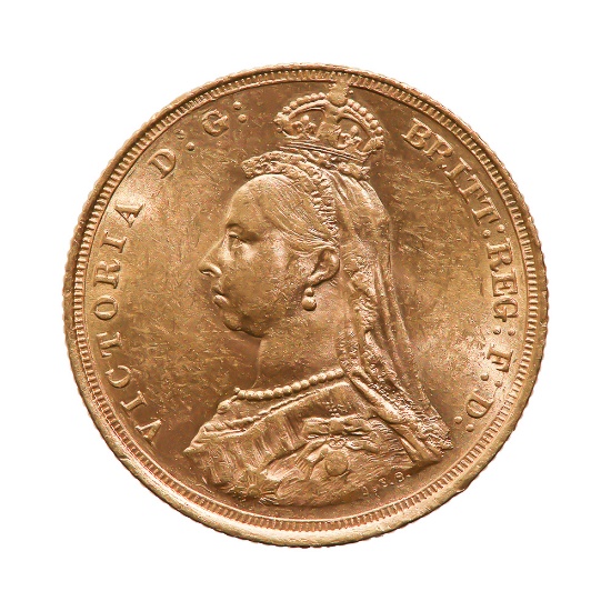 Great Britain Gold Sovereign 1887-1892 Victoria Jubilee Head