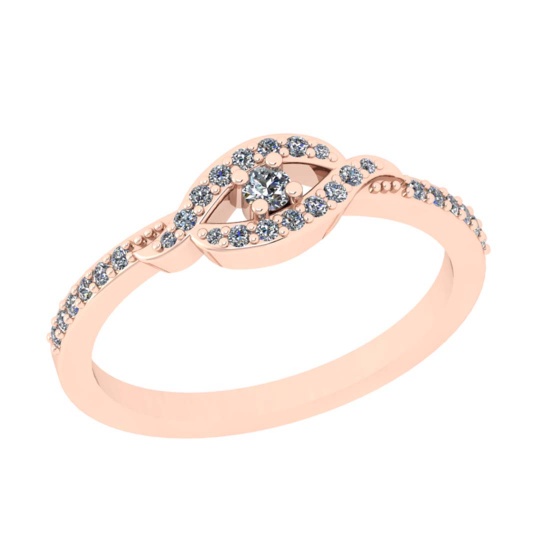 0.26 CtwVS/SI1 Diamond 14K Rose Gold Vintage Style Ring