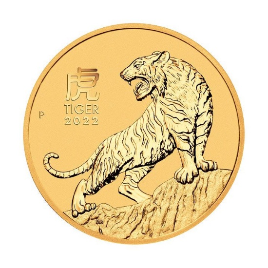 2022 Australia 1/2oz Gold Lunar Tiger BU (Series III)