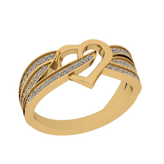 0.40 Ctw Si2/i1 Diamond 14K Yellow Gold Groom Band Ring