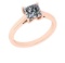 Certified 1 CTW (1 Pcs Princess LAB GROWN IGI Certified DIAMOND ) Diamond Solitaire 14k Ring F/SI2