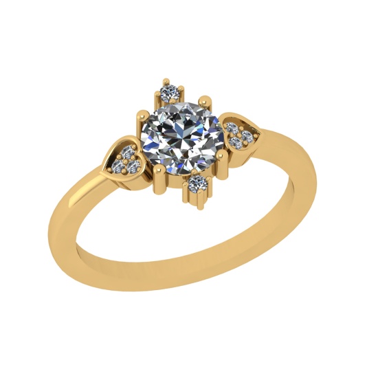 1.08 Ctw VS/SI1 Diamond 14K Yellow Gold Ring