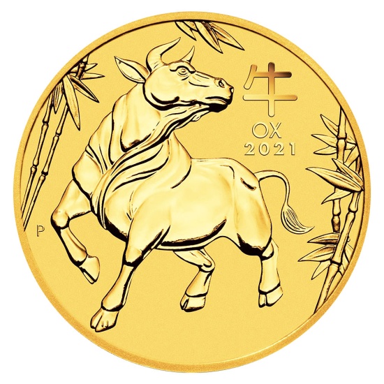 2021 Australia 1/4oz Gold Lunar OX BU (Series III)