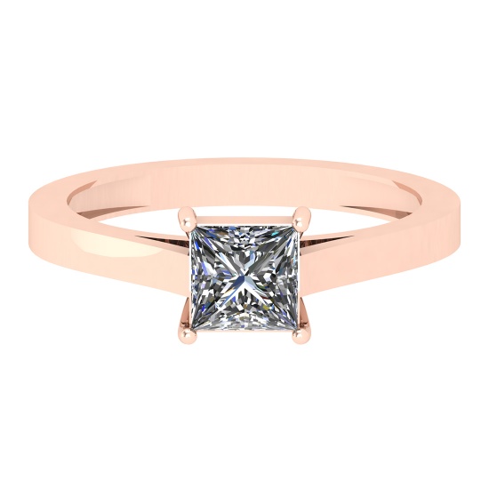 Certified 1.01 CTW (1 Pcs Princess LAB GROWN IGI Certified DIAMOND ) Diamond Solitaire 14k Ring F/SI