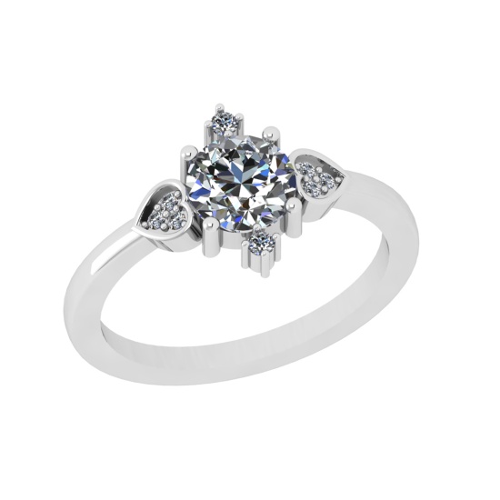 1.08 Ctw VS/SI1 Diamond 14K White Gold Ring