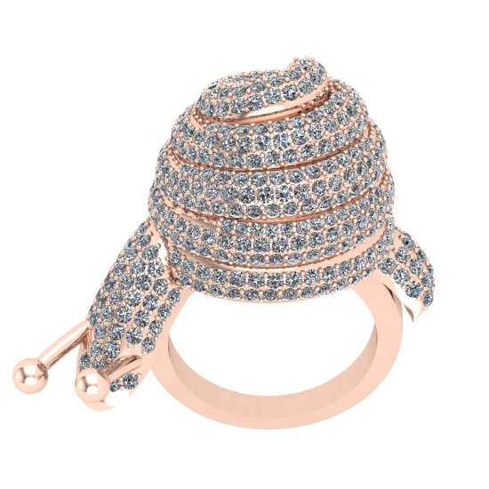 5.46 Ctw VS/SI1 Diamond 14K Rose Gold Cocktail Ring