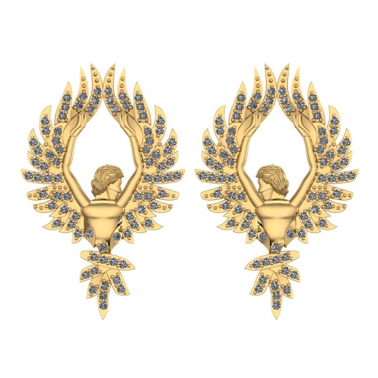 0.80 Ctw VS/SI1 Diamond 14K Yellow Gold Earrings ALL DIAMOND ARE LAB GROWN