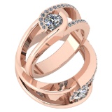 1.20 Ctw VS/SI1 Diamond 14K Rose Gold Engagement Ring
