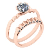 1.45 Ctw VS/SI1 Diamond 14K Rose Gold Ring