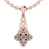 0.40 Ctw VS/SI1 Diamond 14K Rose Gold Necklace ALL DIAMOND ARE LAB GROWN