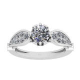 1.30 Ctw SI2/I1 Diamond 14K White Gold Ring