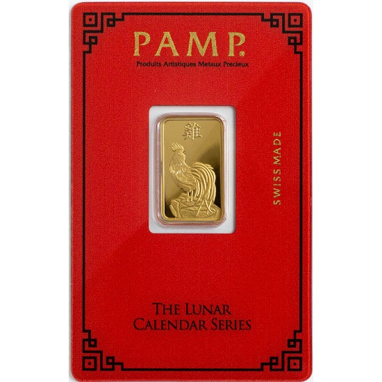 Pamp Suisse 5 Gram Gold--Year of the Rooster