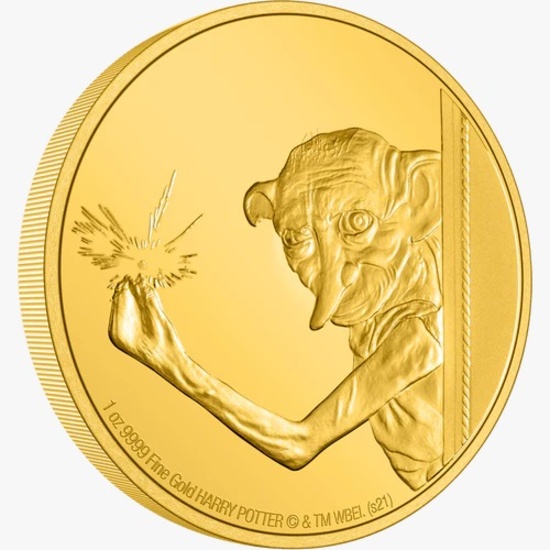 HARRY POTTER(TM) Classic - Dobby the House Elf 1oz Gold Coin HARRY POTTER(TM) Classic - Dobby the Ho