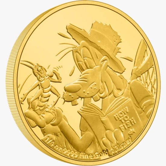 Disney Goofy 90th Anniversary 1/4oz Gold Coin Disney Goofy 90th Anniversary 1/4oz Gold Coin