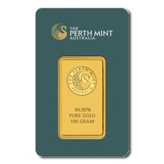 Perth Mint 100 Gram Gold Bar