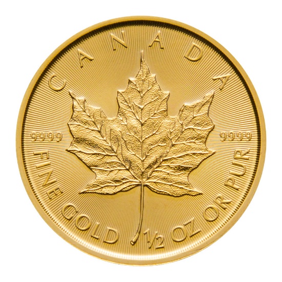 2022 1/2 oz Canadian Gold Maple Leaf Uncirculated