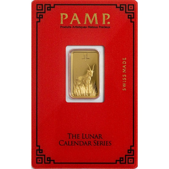 Pamp Suisse 5 Gram Gold--Year of the Goat