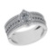 0.85 Ctw VS/SI1 Diamond Prong Set 10K White Gold Vintage Style Ring