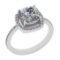 3.35 CtwVS/SI1 Diamond 14K White Gold Engagement Halo Ring