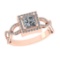 1.23 Ctw VS/SI1 Diamond 14K Rose Gold Engagement Ring