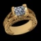 2.00 Ctw VS/SI1 Diamond 18K Yellow Gold Solitaire Ring
