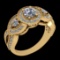 2.96 Ctw SI2/I1 Diamond Style Prong Set 14K Yellow Gold Engagement /Wedding Halo Ring