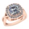 4.38 CtwVS/SI1 Diamond 14K Rose Gold Engagement Halo Ring