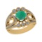 2.70 Ctw VS/SI1 Emerald And Diamond 14K Yellow Gold Engagement /Wedding/Anniversary Ring